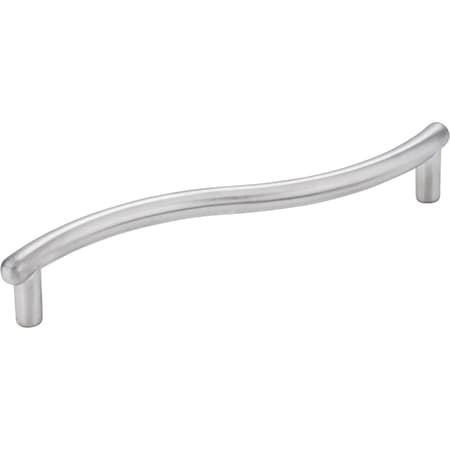 Elements 128 mm Center-to-Center Brushed Chrome Wavy Capri Cabinet Pull Z205BC